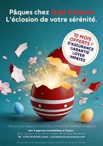 Agence immobili�re TOULON ORPI CABANIS12 MOIS DE LOYERS S�CURIS�S� POUR 0� !